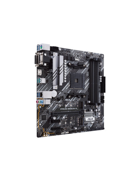 Asus | PRIME B550M-A | Processor family AMD | Processor socket AM4 | DDR4 | Memory slots 4 | Supported hard disk drive interfac