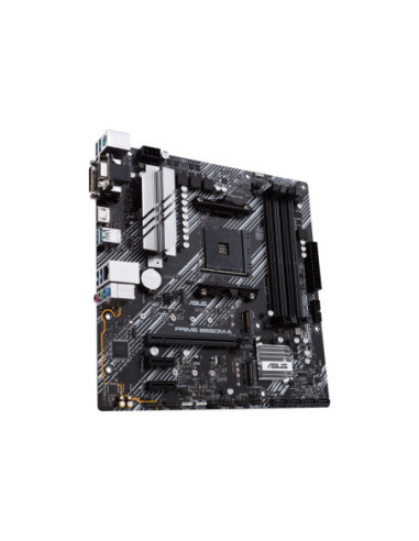 Asus | PRIME B550M-A | Processor family AMD | Processor socket AM4 | DDR4 | Memory slots 4 | Supported hard disk drive interfac