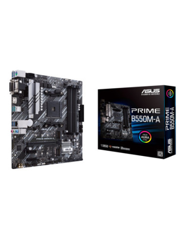 Asus | PRIME B550M-A | Processor family AMD | Processor socket AM4 | DDR4 | Memory slots 4 | Supported hard disk drive interfac
