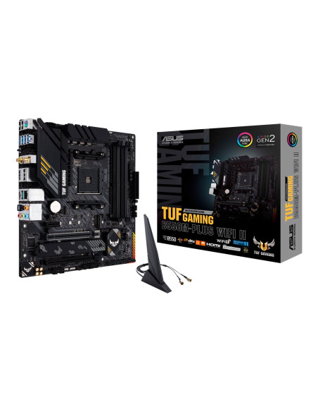 Asus | TUF GAMING B550M-PLUS WIFI II | Processor family AMD | Processor socket AM4 | DDR4 | Memory slots 4 | Chipset B550 | mic
