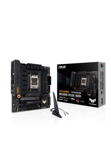 Asus | TUF GAMING B650M-PLUS WIFI | Processor family AMD | Processor socket AM5 | DDR5 DIMM | Memory slots 4 | Supported hard d