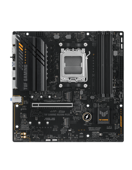 Asus | TUF GAMING A620M-PLUS | Processor family AMD | Processor socket AM5 | DDR5 DIMM | Memory slots 4 | Supported hard disk d