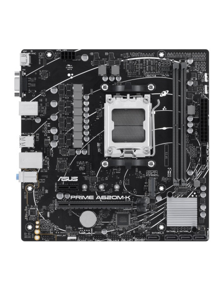 Asus | PRIME A620M-K | Processor family AMD | Processor socket AM5 | DDR5 DIMM | Memory slots 2 | Supported hard disk drive int