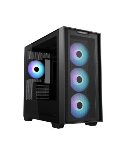 Case, ASUS, A21 PLUS, MidiTower, Case product features Transparent panel, Not included, MicroATX, MiniITX, Colour Black, A21PLU