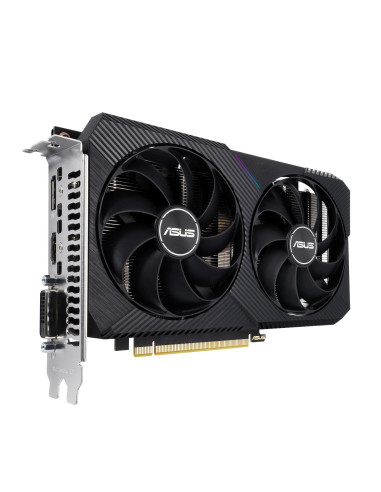 Graphics Card, ASUS, NVIDIA GeForce RTX 3050, 8 GB, GDDR6, 128 bit, PCIE 4.0 16x, Dual Slot Fansink, 1xDVI-D, 1xHDMI, 1xDisplay
