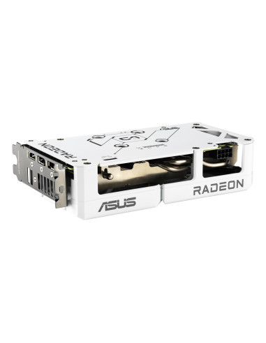 Graphics Card, ASUS, AMD, Radeon RX 9060 XT, 16 GB, GDDR6, PCI Express 5.0, Active, DUAL-RX9060XT-16G-WH