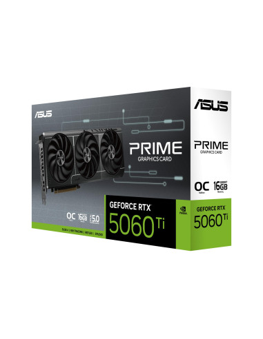 Graphics Card, ASUS, NVIDIA GeForce RTX 5060 Ti, 16 GB, GDDR7, 128 bit, PCIE 5.0 16x, Triple slot Fansink, 1xHDMI, 3xDisplayPor