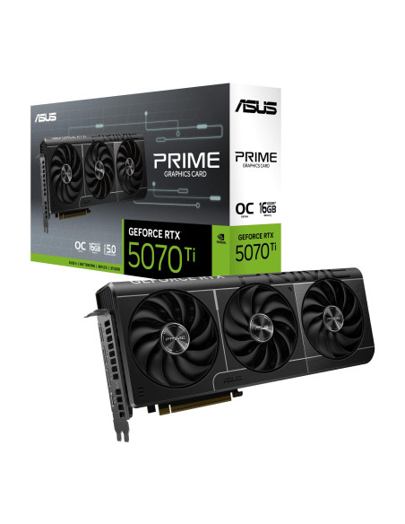 Graphics Card, ASUS, NVIDIA GeForce RTX 5070 Ti, 16 GB, GDDR7, 256 bit, PCIE 5.0 16x, GPU 2527 MHz, Triple slot Fansink, 1xHDMI