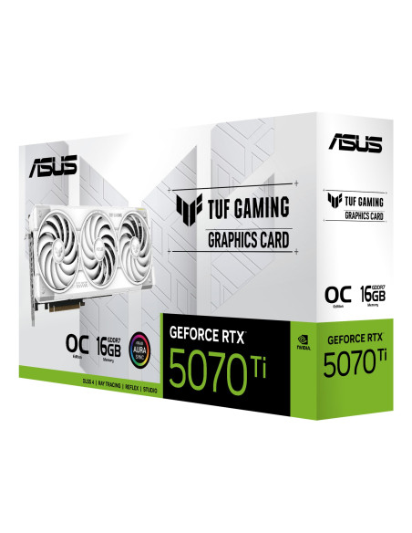 Graphics Card, ASUS, NVIDIA, GeForce RTX 5070 Ti, 16 GB, GDDR7, 256 bit, PCI Express 5.0, Active, RTX5070TI-O16G-WHITE-GAM