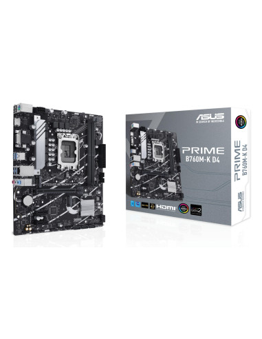 Mainboard, ASUS, Intel B760 Express, LGA1700, Micro-ATX, Memory DDR4, Memory slots 2, 2xPCI-Express 4.0 1x, 1xPCI-Express 4.0 1