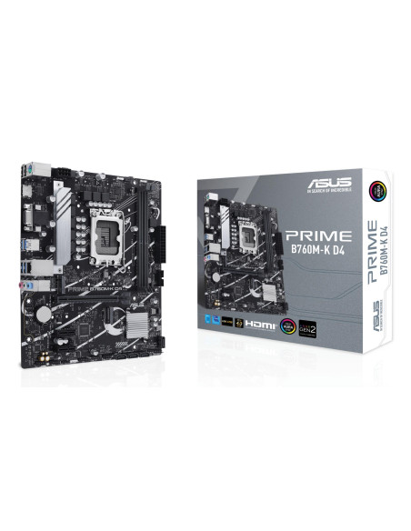 Mainboard, ASUS, Intel B760 Express, LGA1700, Micro-ATX, Memory DDR4, Memory slots 2, 2xPCI-Express 4.0 1x, 1xPCI-Express 4.0 1