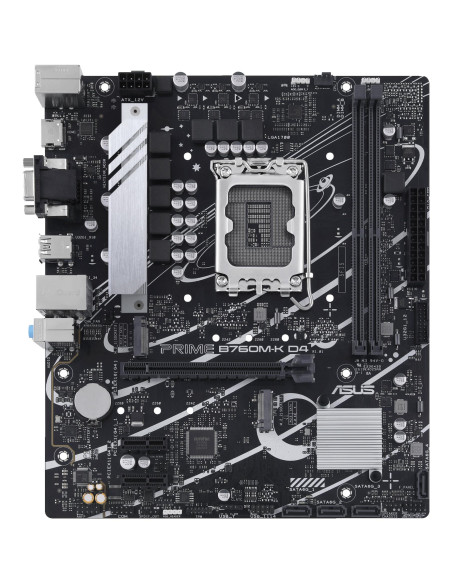 Mainboard, ASUS, Intel B760 Express, LGA1700, Micro-ATX, Memory DDR4, Memory slots 2, 2xPCI-Express 4.0 1x, 1xPCI-Express 4.0 1