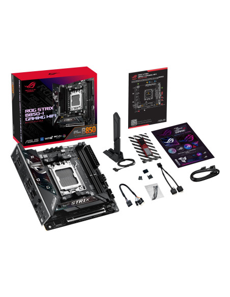 Mainboard, ASUS, AMD B850, SAM5, Mini-ITX, Memory DDR5, Memory slots 2, 1xPCI-Express 4.0 16x, 1xPCI-Express 5.0 16x, 2xM.2, 1x