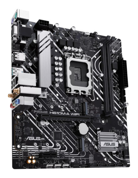 Mainboard, ASUS, Intel H610, LGA 1700, micro ATX, RAM DDR5-SDRAM, 2xSlots, Wi-Fi Yes, Bluetooth Yes, 2xNumber of M.2 (M) slots,