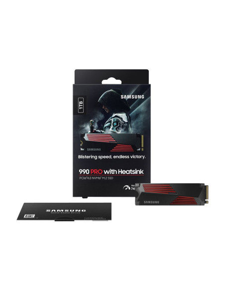 Samsung | 990 PRO with Heatsink | 1000 GB | SSD form factor M.2 2280 | Solid-state drive interface M.2 NVMe | Read speed 7450 M