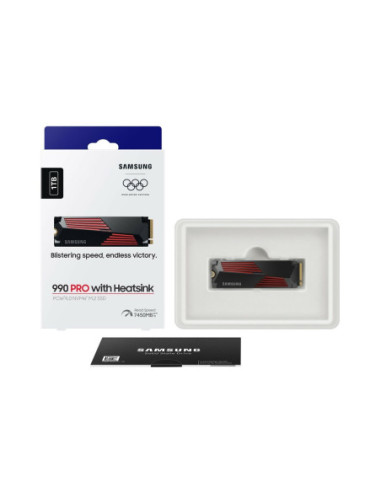 Samsung | 990 PRO with Heatsink | 1000 GB | SSD form factor M.2 2280 | Solid-state drive interface M.2 NVMe | Read speed 7450 M