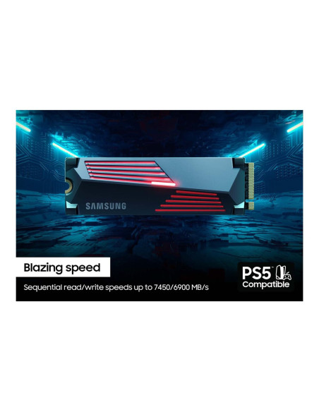 Samsung | 990 PRO with Heatsink | 2000 GB | SSD form factor M.2 2280 | Solid-state drive interface M.2 NVMe | Read speed 7450 M