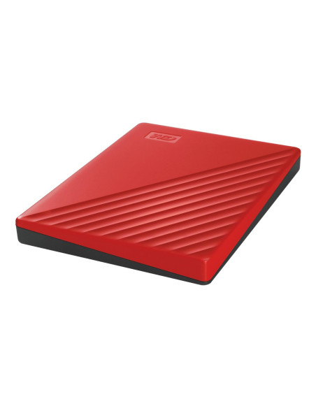 External HDD, WESTERN DIGITAL, My Passport, 2TB, USB 2.0, USB 3.0, USB 3.2, Colour Red, WDBYVG0020BRD-WESN