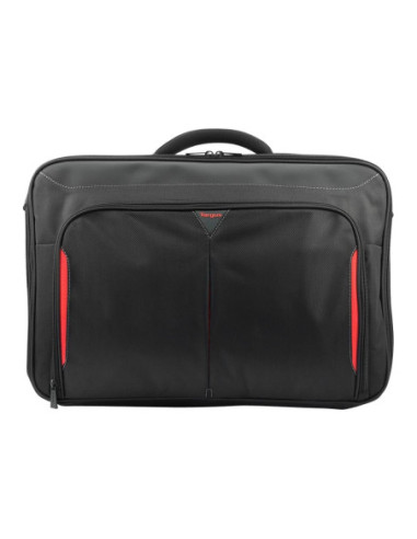 Targus | Clamshell Laptop Bag | CN418EU | Briefcase | Shoulder strap | Black/Red