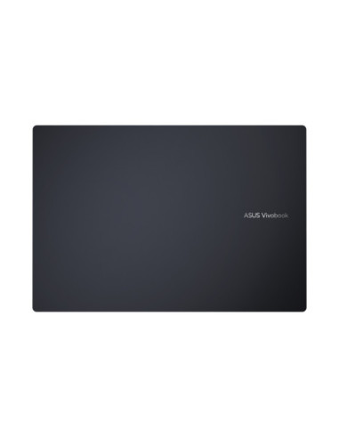ASUS Vivobook 18 Quiet Blue nešiojamas kompiuteris su ASUS logotipu ant viršutinio dangčio