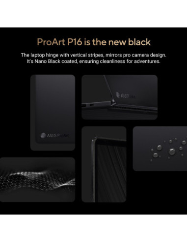 Asus ProArt P16 H7606WP-SR231X | Nano Black | 16 " | OLED | Touchscreen | 3K | 2880 x 1800 pixels | 120 Hz | Glossy | AMD Ryzen