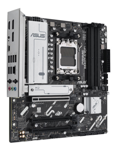 Mainboard, ASUS, AMD B840, SAM5, Micro-ATX, Memory DDR5, Memory slots 4, 2xPCI-Express 3.0 16x, 1xPCI-Express 4.0 16x, 3xM.2, 1