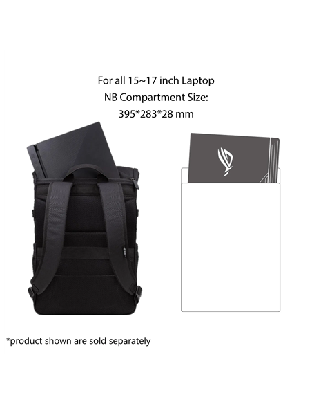 Asus BP4701 ROG BACKPACK/15_17 | Asus BP4701 | Notebook carrying backpack | Fits up to size 17 " | Backpack | Black