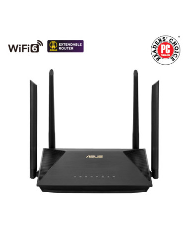 Asus | Wireless AX1800 Dual Band Gigabit Router | RT-AX53U | 1201+600 Mbit/s | Ethernet LAN (RJ-45) ports 4 | Mesh Support No |