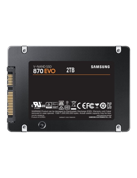 Samsung | SSD | 870 EVO | 2000 GB | SSD form factor 2.5" | Solid-state drive interface SATA III | Read speed 560 MB/s | Write s