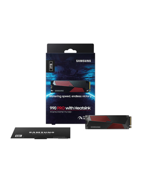 Samsung | 990 PRO with Heatsink | 2000 GB | SSD form factor M.2 2280 | Solid-state drive interface M.2 NVMe | Read speed 7450 M