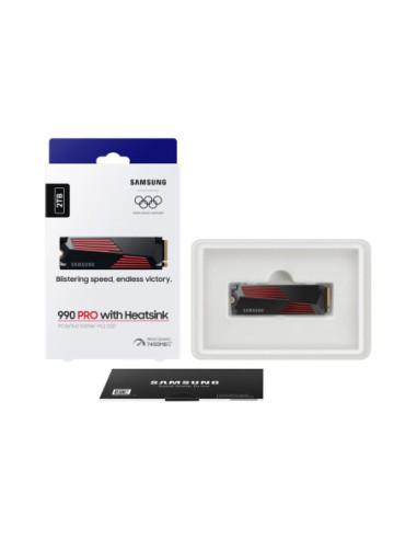 Samsung | 990 PRO with Heatsink | 2000 GB | SSD form factor M.2 2280 | Solid-state drive interface M.2 NVMe | Read speed 7450 M