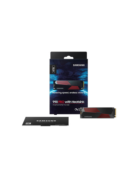 Samsung | 990 PRO with Heatsink | 4000 GB | SSD form factor M.2 2280 | Solid-state drive interface M.2 NVME | Read speed 7450 M