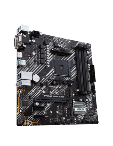 Asus | PRIME B550M-K | Processor family AMD | Processor socket AM4 | DDR4 | Memory slots 4 | Chipset AMD B | Micro ATX