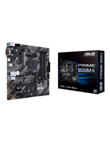 Asus | PRIME B550M-K | Processor family AMD | Processor socket AM4 | DDR4 | Memory slots 4 | Chipset AMD B | Micro ATX