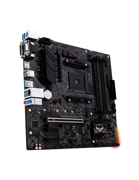 Asus | TUF GAMING A520M-PLUS | Processor family AMD | Processor socket AM4 | DDR4 | Memory slots 4 | Supported hard disk drive 