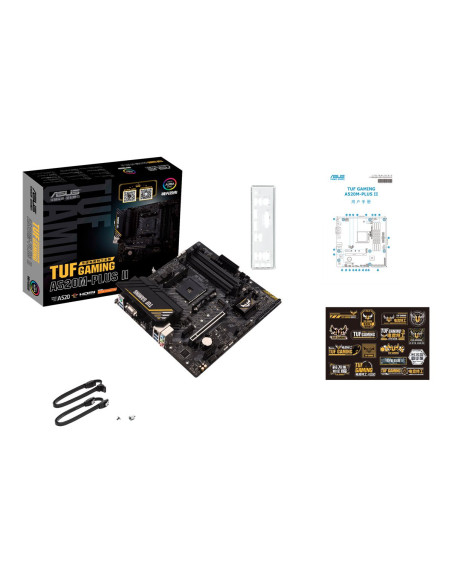 Asus | TUF GAMING A520M-PLUS II | Processor family AMD | Processor socket AM4 | DDR4 DIMM | Memory slots 4 | Supported hard dis