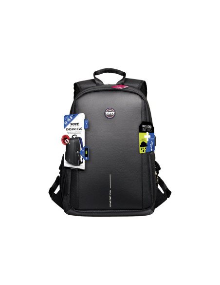 PORT DESIGNS | ANTI-THEFT | Chicago EVO | Fits up to size 15.6 " | Backpack | Shoulder strap | Black
