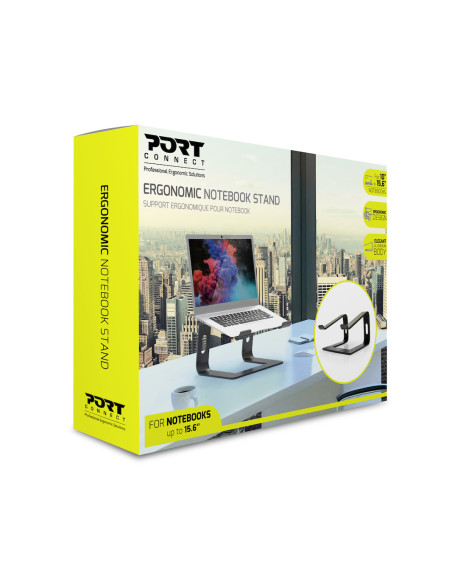 PORT DESIGNS | 901103 | Ergonomic Notebook stand | Notebook Stand | Black | 10-15.6 "