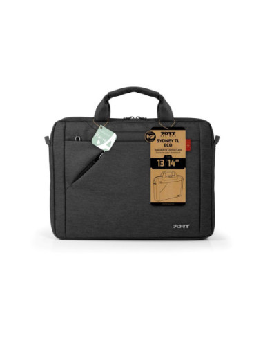PORT DESIGNS | S13 Sydney ECO Case | Fits up to size 13/14 " | Top Loading | Black | Shoulder strap