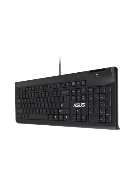 ASUS KU100 laidinė USB klaviatūra | Juoda | 90XB05E0-BKB010