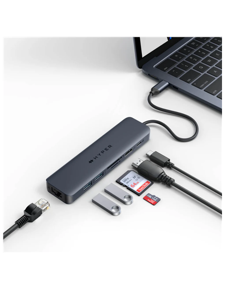 Hyper | HyperDrive EcoSmart Gen.2 Universal USB-C 7-in-1 Hub w 100 W PD Power Pass-thru