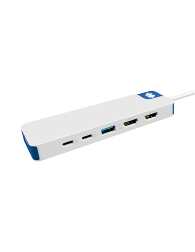 Hyper HyperDrive Flex 9 Port Dual 4K HDMI Dock, White/Blue | HD4103BUGL | HDMI ports quantity 2