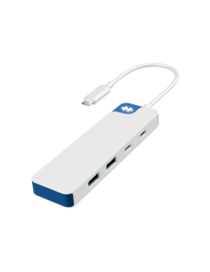 Hyper HyperDrive Flex 4 Port USB-C Combo Hub, White/Blue | HD5200BUGL