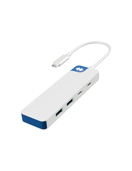 Hyper HyperDrive Flex 4 Port USB-C Combo Hub, White/Blue | HD5200BUGL