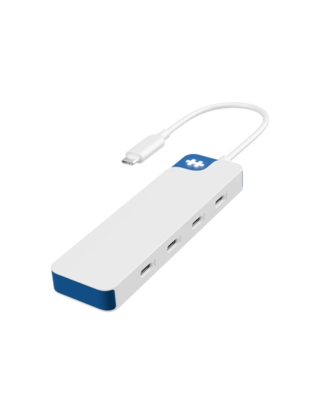 Hyper HyperDrive Flex 4 Port USB-C Hub, White/Blue | HD5201BUGL