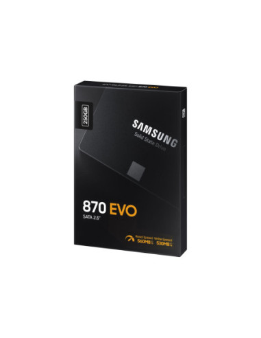 Samsung | SSD | 870 EVO | 250 GB | SSD form factor 2.5" | Solid-state drive interface SATA III | Read speed 560 MB/s | Write sp