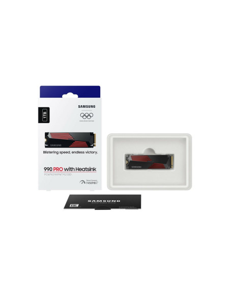 Samsung | 990 PRO with Heatsink | 1000 GB | SSD form factor M.2 2280 | Solid-state drive interface M.2 NVMe | Read speed 7450 M