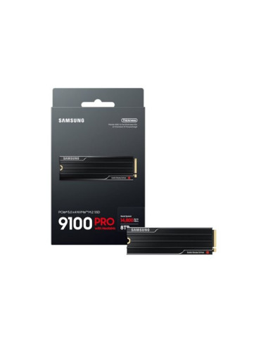 Samsung SSD | 9100 PRO With Heatsink | 8000 GB | SSD form factor M.2 2280 | Solid-state drive interface PCIe 5.0 x4, NVMe 2.0 |