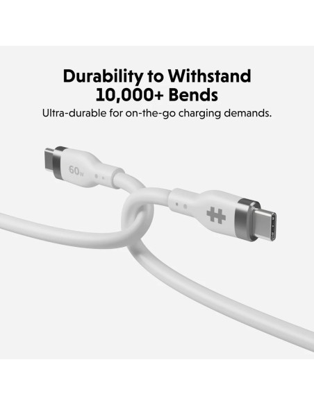 Hyper | HyperJuice USB-C Silicone Charging Cable, 1.5 m, White | HJ4011WHGL