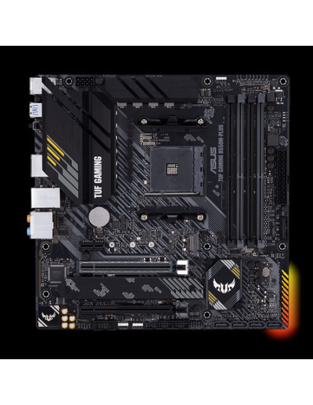 Asus | TUF Gaming B550M-Plus | Processor family AMD | Processor socket AM4 | DDR4 | Memory slots 4 | Chipset AMD B | Micro ATX